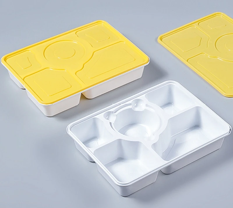 Business 4-compartment Food Container(anti-tamper lid lock)   SW-F-5C 1330ml