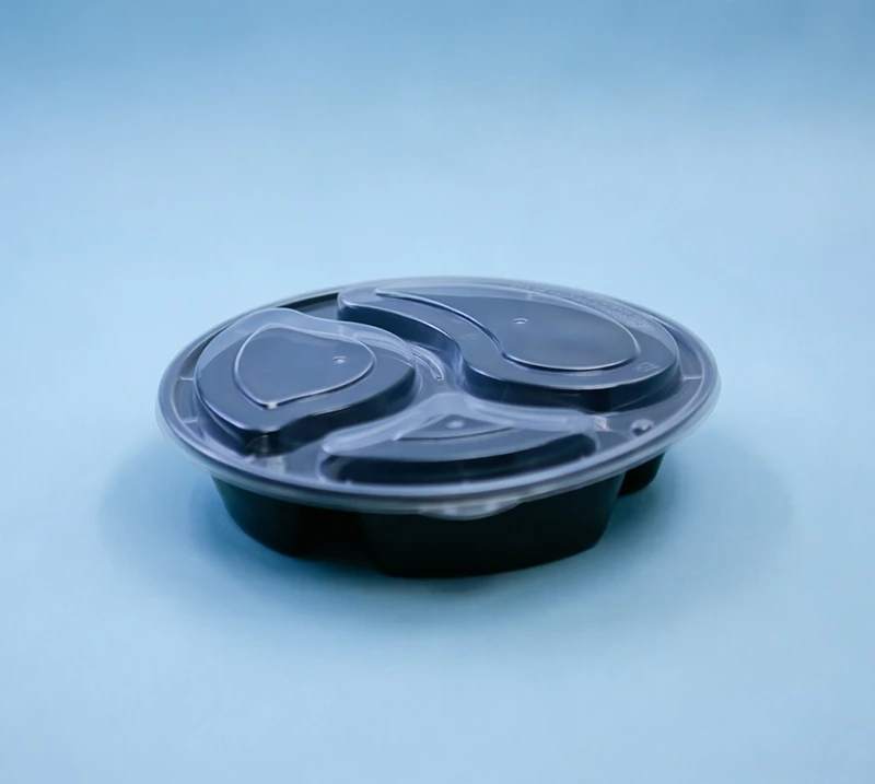 American-style 3-Compartment Food Container    AS-3C-Y6838   870ml