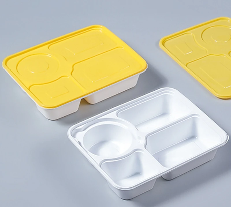 Business 4-compartment Food Container(anti-tamper lid lock)  SW-F-4C 1150ml